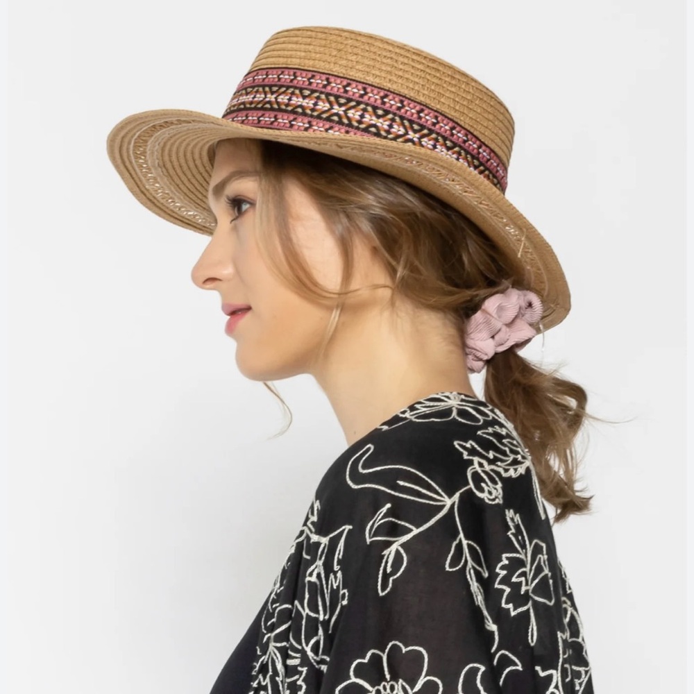 Aztec Band Boater Hat